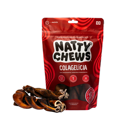 Colagelícia Natty Chews - 2 Un Colágeno Trançado Bovino