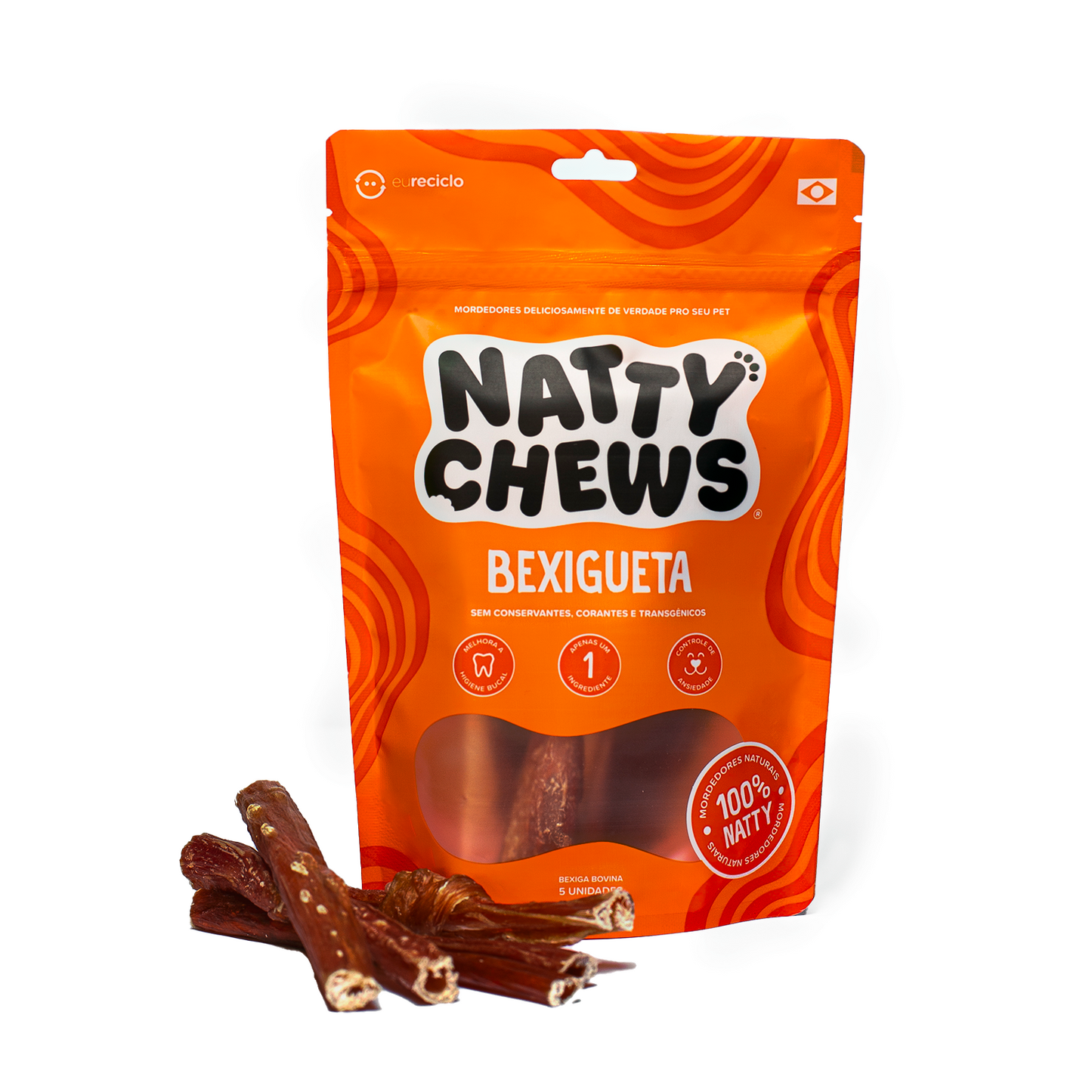 Bexigueta Natty Chews - 5 Un Bexiga Bovina